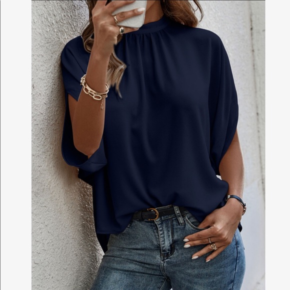 Boho Relaxed Fit Dolman Sleeve Top Blouse - Picture 9 of 14